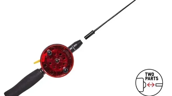 Вудка зимова розбірна з котушкою LJ LDR (стекл.) Ø75мм, 40см Вудка зимова розбірна з котушкою LJ LDR (стекл.) Ø75мм, 40см