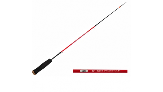 Вудка зимова цілісна Lucky John C-TECH ZANDER STICK (графіт,мотовило,до 40г) 54см