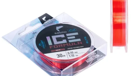 Жилка моно зимова Salmo Elite ICE FORMULA Wine Red 0,10 / 30м (червона,інд.уп/ *10)