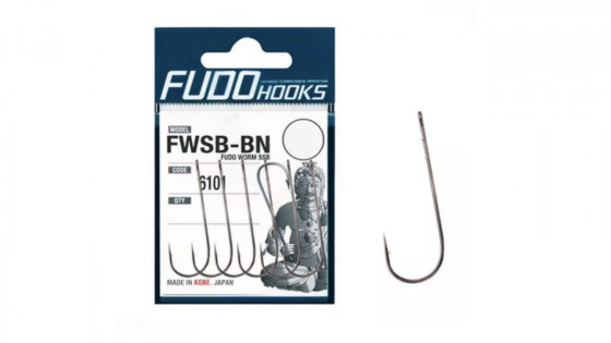 Гачки Fudo Worm SSB Black 5/0 (4 шт.)