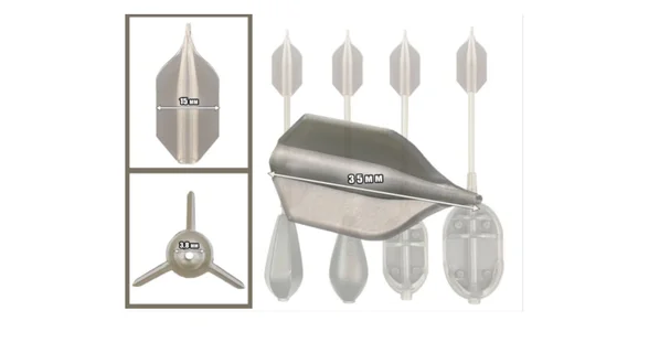 Хвостовик стабілізатор "DARTS" для годівниць та вантажів (5шт)