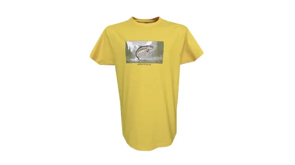 Acropolis Футболка для рибалки з принтом "Форель" ОФР-5 (жовта). Розмір XL