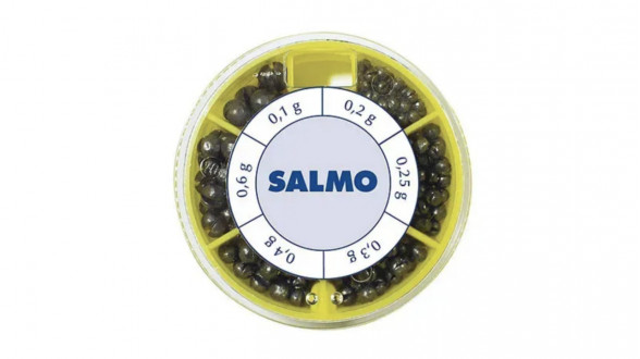Грузило розрізне (набір) Salmo ДРОБИНКА ST 70г (0,2/0,25/0,3/0,4/0,6/1г)