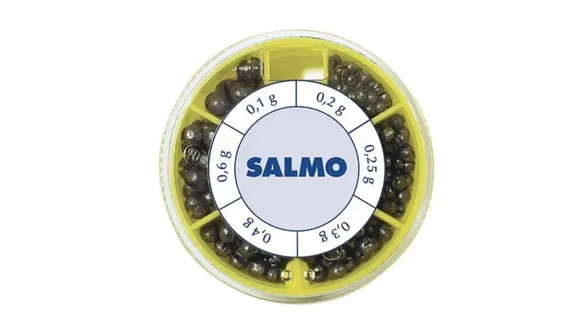 Грузило розрізне (набір) Salmo ДРОБИНКА ST 70г (0,2/0,25/0,3/0,4/0,6/1г)