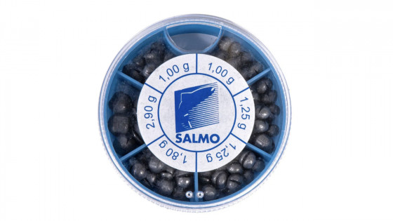 Грузило розрізне (набір) Salmo ДРОБИНКА KP 100г (2х1,0/2х1,25/1х1,80/1x2,90г)