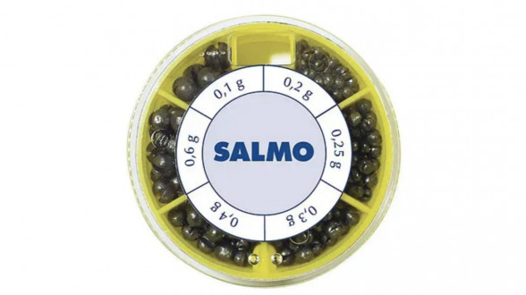 Грузило розрізне (набір) Salmo ДРОБИНКА ST 50г (0,2/0,25/0,3/0,4/0,6/1г)