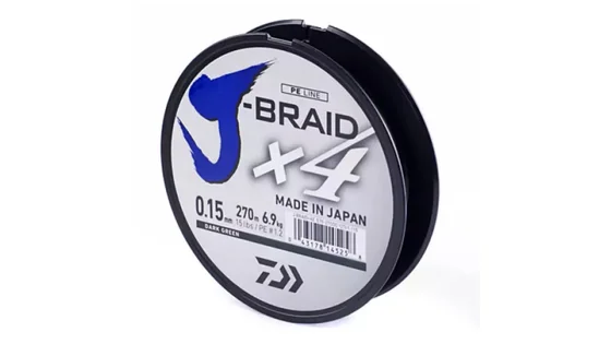 Шнур Daiwa J-Braid X4E 270m Dark Green 6.9kg 0.15mm