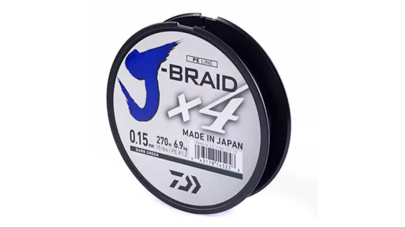 Шнур Daiwa J-Braid X4E 270m Dark Green 6.9kg 0.15mm