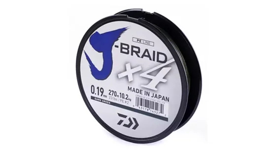 Шнур Daiwa J-Braid X4E 270m Dark Green 10.2kg 0,19mm