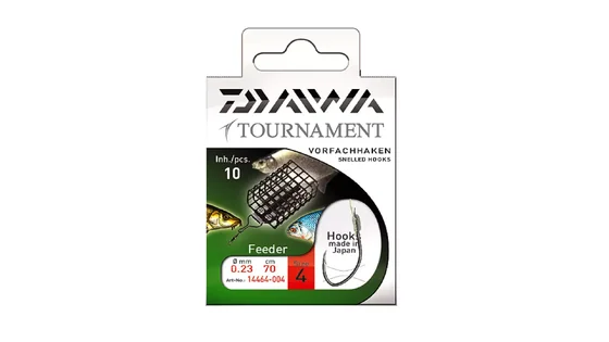 Гачки з повідцем Daiwa Tournament Feeder Hook #10 70см 0,2мм 10pcs 