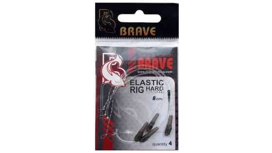 Фідергам - поводок Elastic Rig Hard White 8 см, BERHW8, 4шт в уп.