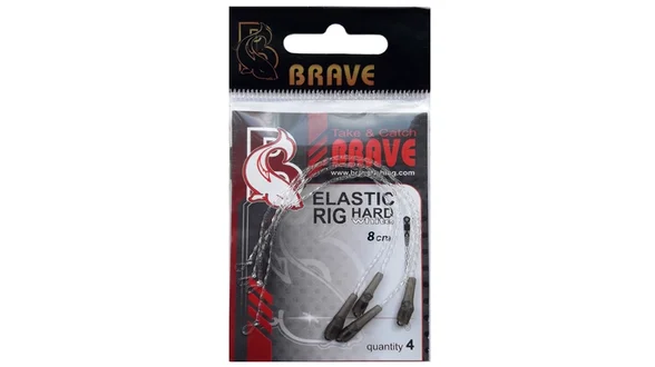 Фідергам - поводок Elastic Rig Hard White 8 см, BERHW8, 4шт в уп.