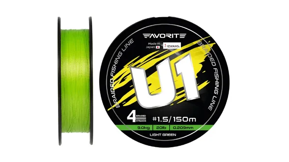 Шнур Favorite U1 PE 4x 150m #1.5/0.209mm 20lb/9.0kg
