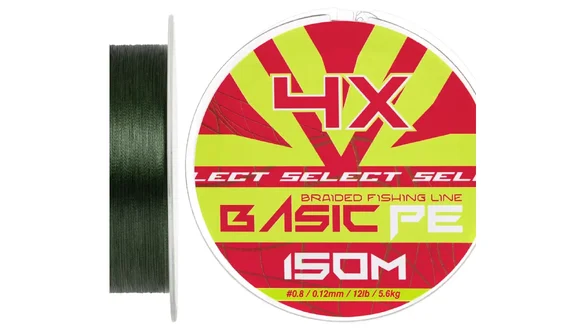 Шнур Select Basic PE Green 150m #0.8/0.12mm 12lb/5.6kg