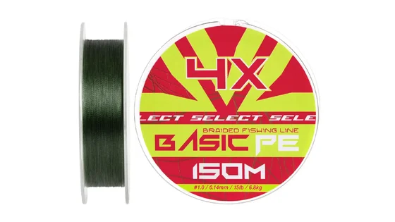 Шнур Select Basic PE Green 150m #1.0/0.14mm 15lb/6.8kg