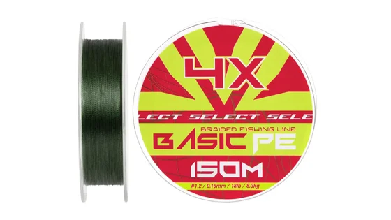 Шнур Select Basic PE Green 150m #1.2/0.16mm 18lb/8.3kg