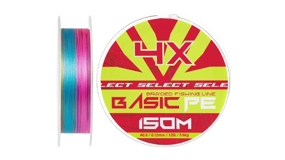 Шнур Select Basic PE Multicolor 150m #0.8/0.12mm 12lb/5.6kg