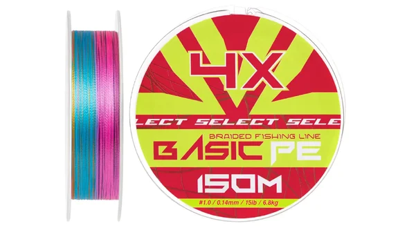 Шнур Select Basic PE Multicolor 150m #1.0/0.14mm 15lb/6.8kg