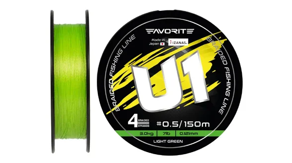 Шнур Favorite U1 PE 4x 150m #0.5/0.121mm 7lb/3.0kg