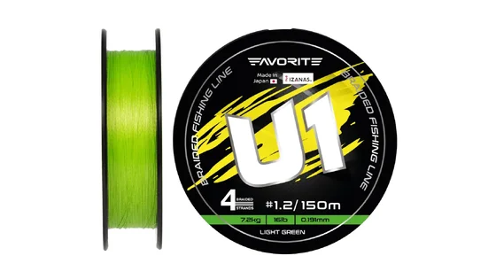 Шнур Favorite U1 PE 4x 150m #1.2/0.191mm 16lb/7.2kg