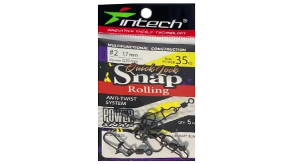 Застібка з вертлюгом Intech Quick lock Snap Rolling Matt black 5 шт (#2) Застібка з вертлюгом Intech Quick lock Snap Rolling Matt black 5 шт (#2)