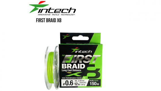 Шнур плетений Intech First Braid X8 Green 150m / 0.4 (10lb/4.54kg)