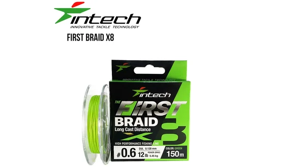 Шнур плетений Intech First Braid X8 Green 150m / 1.0 (17lb/7.26kg) Шнур плетений Intech First Braid X8 Green 150m / 1.0 (17lb/7.26kg)