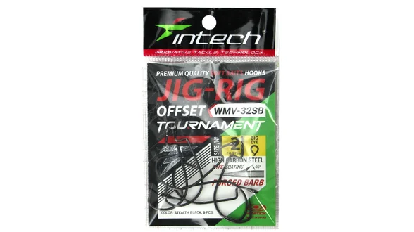 Гачок офсетний Intech Tournament JIG-RIG Offset WMV-32SB / #02 (6шт) Гачок офсетний Intech Tournament JIG-RIG Offset WMV-32SB / #02 (6шт)