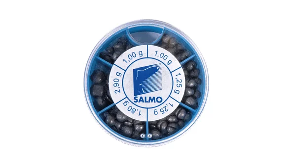 Грузило розрізне (набір) Salmo ДРОБИНКА KP 120г (2х1,0/2х1,25/1х1,80/1x2,90г)