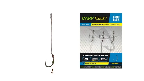  Готовий бойловий поводок KRANK BAIT RIGS №6, L-12см, (3шт)