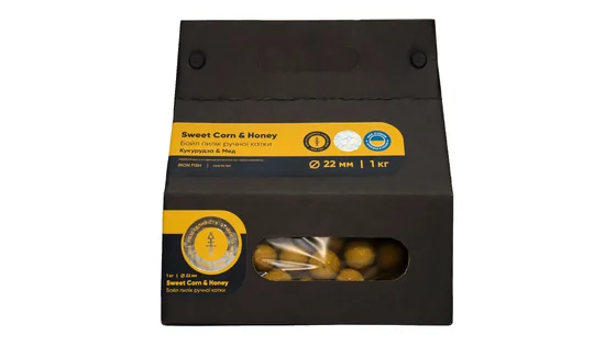 Бойли пиліки – Кукурудза / Мед, 22мм 1кг від IRON FISH