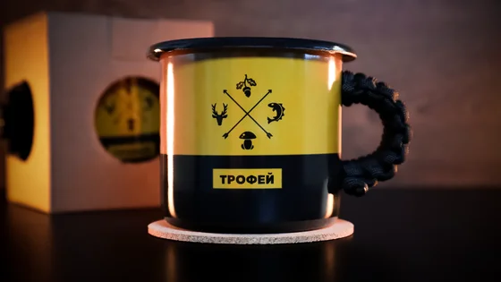 Запечена емальована чашка "ТРОФЕЙ"