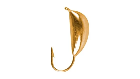 Мормишка вольфрам. LJ "Банан рижский" з петлею (золото), 4мм, 1,35г