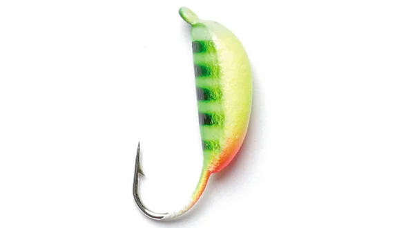 Мормишка вольфрам. LJ "Банан рижский" з петлею (фарбована), 4мм, 1,85г Мормишка вольфрам. LJ "Банан рижский" з петлею (фарбована), 4мм, 1,85г