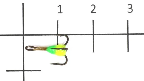Трійники з краплею для зимової мормишки 12 / GY * 10 Трійники з краплею для зимової мормишки 12 / GY * 10