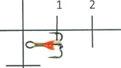 Трійники з краплею для зимової мормишки 14 / RF * 10 Трійники з краплею для зимової мормишки 14 / RF * 10