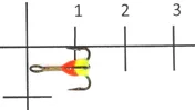 Трійники з краплею для зимової мормишки 12 / RY * 10 Трійники з краплею для зимової мормишки 12 / RY * 10