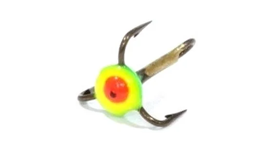 Трійники з краплею для зимової мормишки 10 / 03(GRY) * 10