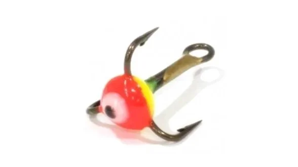 Трійники з краплею для зимової мормишки 10 / 09(YR) * 10 Трійники з краплею для зимової мормишки 10 / 09(YR) * 10