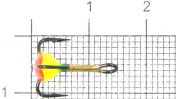 Трійники з краплею для зимової мормишки 10 / 09(YR) * 10