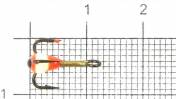 Трійники з краплею для зимової мормишки 12 / 05(RF) * 10