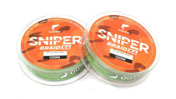 Жилка плетена Salmo SNIPER BRAID X4 ARMY GREEN  091/0,166  (інд.уп/ *5)