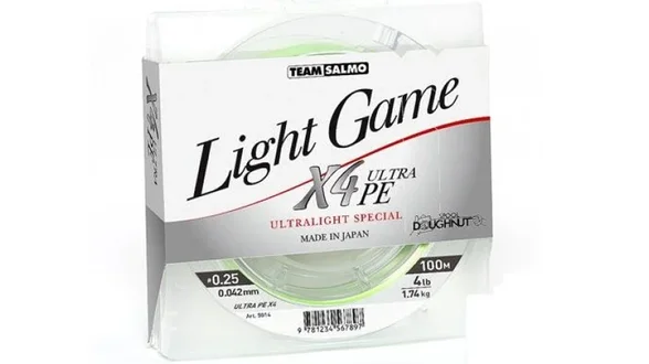 Жилка плетена Team Salmo LIGHT GAME FINE GREEN X4 UltraPE 100/0,051(#0,3) (інд.уп/ *6) Жилка плетена Team Salmo LIGHT GAME FINE GREEN X4 UltraPE 100/0,051(#0,3) (інд.уп/ *6)