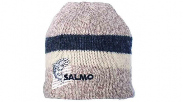 Шапка в'язана Salmo WOOL (підкл.фліс) р.XL