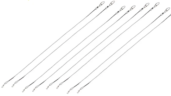 Поводки (набір)  LJ SSW 1х7  (15см-23см-30см / 12кг) *72