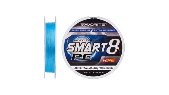 фото Шнур Favorite Smart PE 8x 150м (sky blue) #0.5/0.117mm 8lb/4.1kg 1693.10.70 | Трофей
