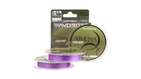 фото Шнур Favorite Arena PE 4x 100m (purple) #0.175/0.071mm 3.5lb/1.4kg 1693.11.00 | Трофей