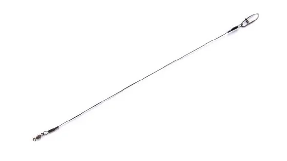 Поводок-тросік метал. 19 волокон 14 см., 5 кг. диаметр - 0,19 мм.