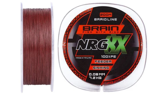 фото Шнур Brain NRG 8X sinking 200m 0.08mm 7.2kg ц:brown 1858.20.87 | trofey.shop фото Шнур Brain NRG 8X sinking 200m 0.08mm 7.2kg ц:brown 1858.20.87 | Трофей