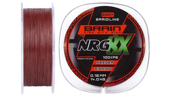 фото Шнур Brain NRG 8X sinking 200m 0.16mm 14.0kg ц:brown 1858.20.91 | trofey.shop фото Шнур Brain NRG 8X sinking 200m 0.16mm 14.0kg ц:brown 1858.20.91 | Трофей